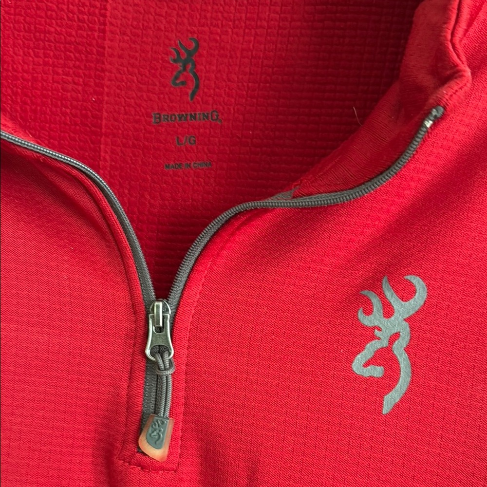 Browning Red Quarter-Zip Pullover - image 2